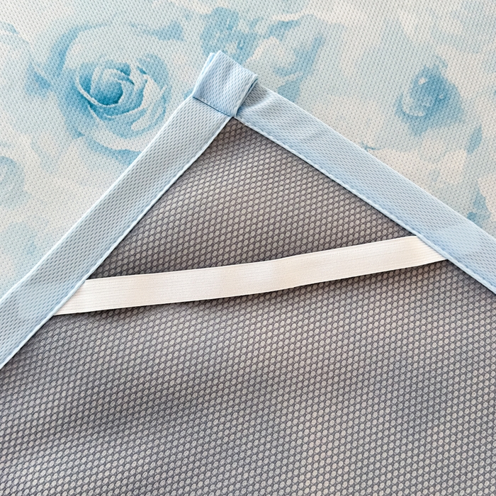 91家纺网 家纺一手货源 找家纺 春寻家纺 2026新款5D印花冰丝席复合三明治款凉席席子 蓝调花影