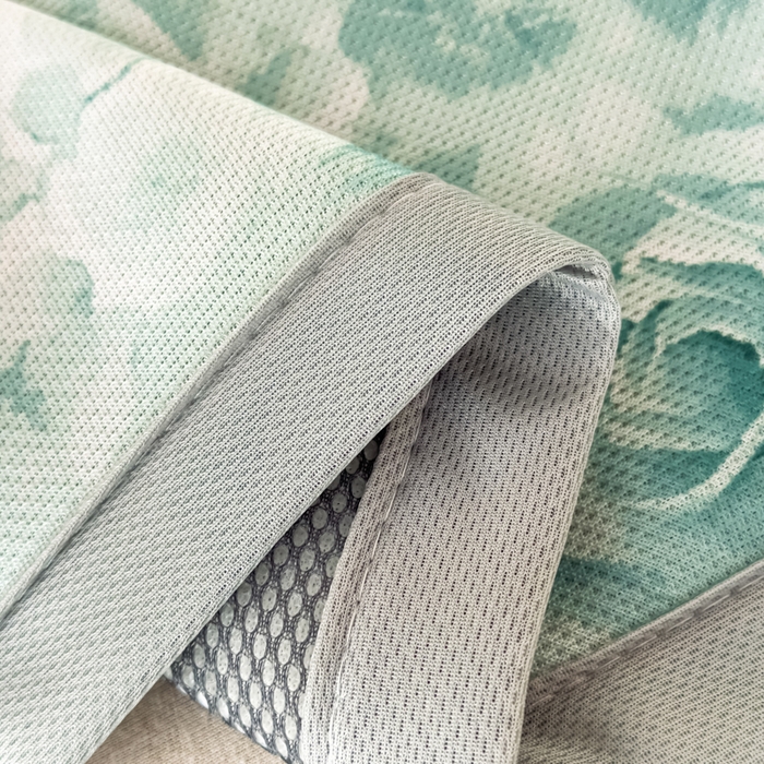 91家纺网 家纺一手货源 找家纺 春寻家纺 2026新款5D印花冰丝席复合三明治款凉席席子 青风花影