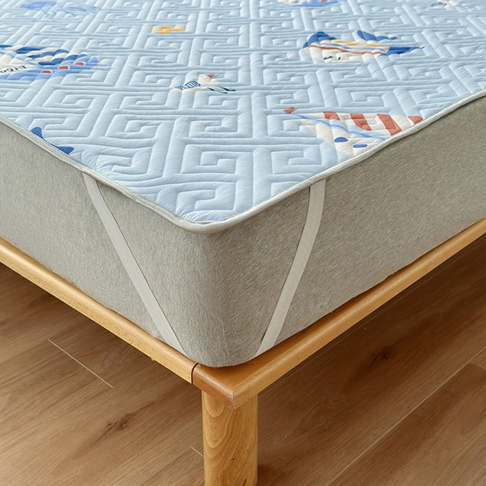 91家纺网 家纺一手货源 找家纺 舒居家纺 2026新款卡通可爱全棉床护垫软床垫垫子-大床图 海洋之心