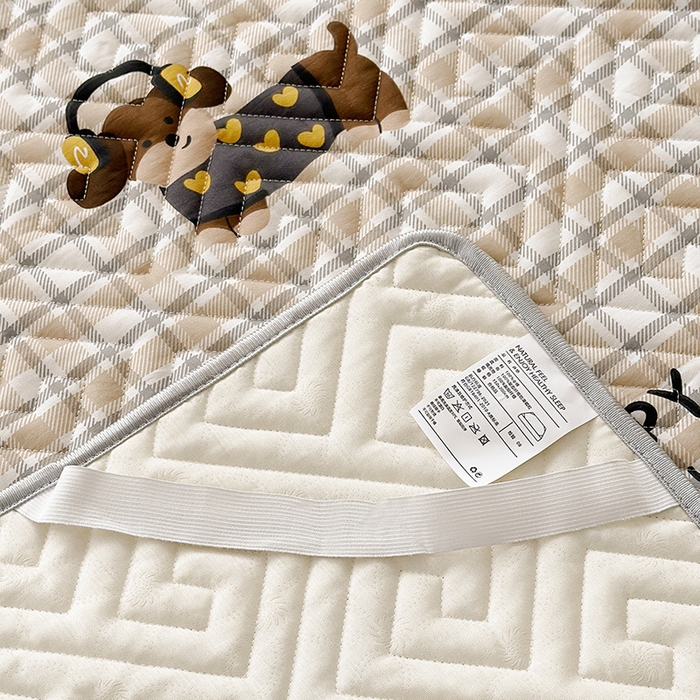 91家纺网 家纺一手货源 找家纺 舒居家纺 2026新款卡通可爱全棉床护垫软床垫垫子-大床图 酷比狗