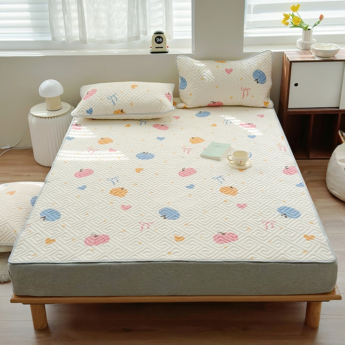 91家纺网 家纺一手货源 找家纺 舒居家纺 2026新款卡通可爱全棉床护垫软床垫垫子-大床图 南瓜派