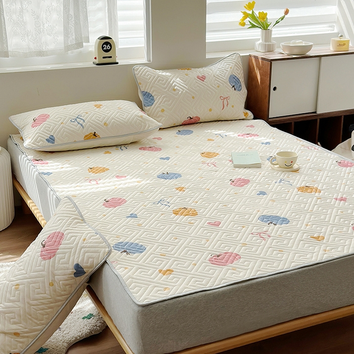91家纺网 家纺一手货源 找家纺 舒居家纺 2026新款卡通可爱全棉床护垫软床垫垫子-大床图 南瓜派