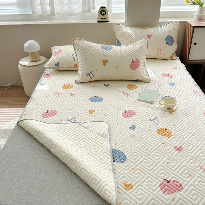 91家纺网 家纺一手货源 找家纺 舒居家纺 2026新款卡通可爱全棉床护垫软床垫垫子-大床图 南瓜派