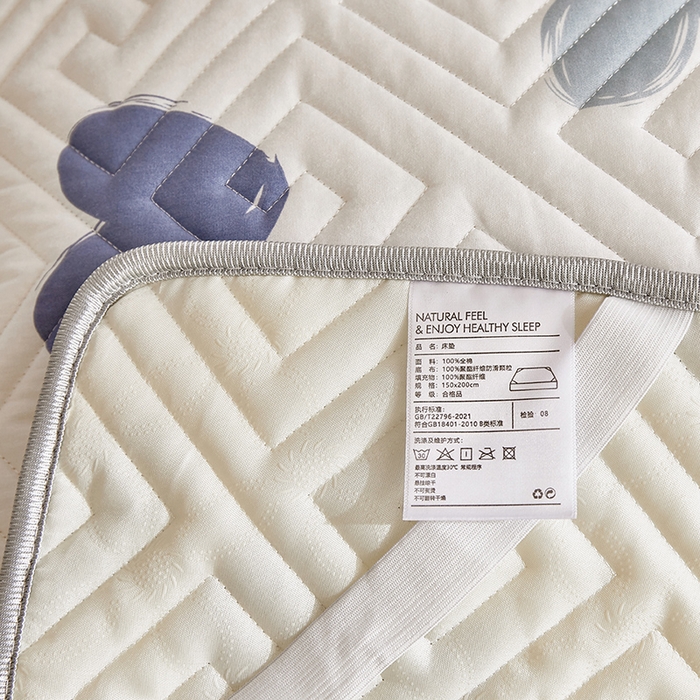 91家纺网 家纺一手货源 找家纺 舒居家纺 2026新款卡通可爱全棉床护垫软床垫垫子-大床图 心心颜颜