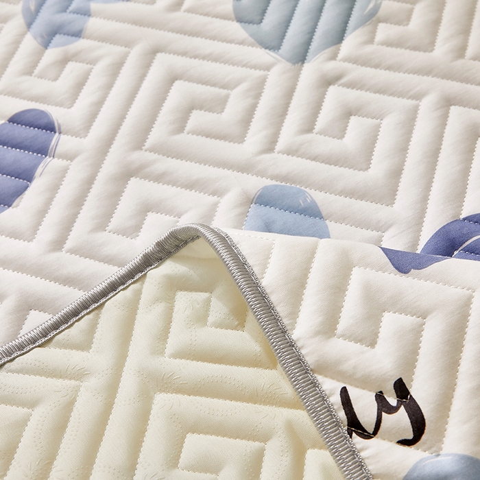 91家纺网 家纺一手货源 找家纺 舒居家纺 2026新款卡通可爱全棉床护垫软床垫垫子-大床图 心心颜颜