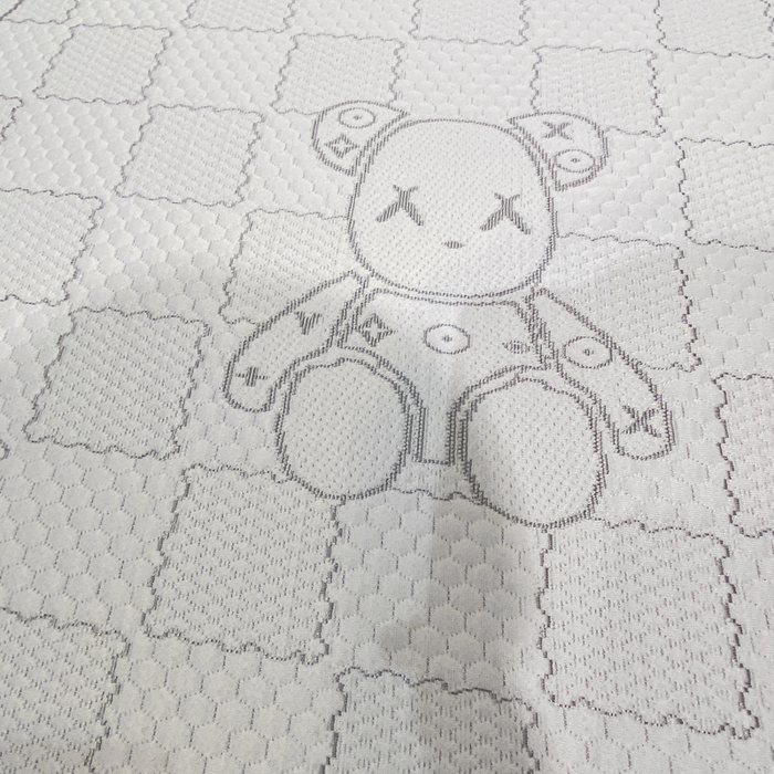 91家纺网 家纺一手货源 找家纺 春寻家纺 2026春夏新款A类凉感凉豆豆提花凉席席子 幸运熊-灰-床席款