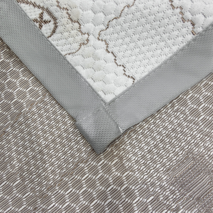 91家纺网 家纺一手货源 找家纺 春寻家纺 2026春夏新款A类凉感凉豆豆提花凉席席子 幸运熊-咖-床席款