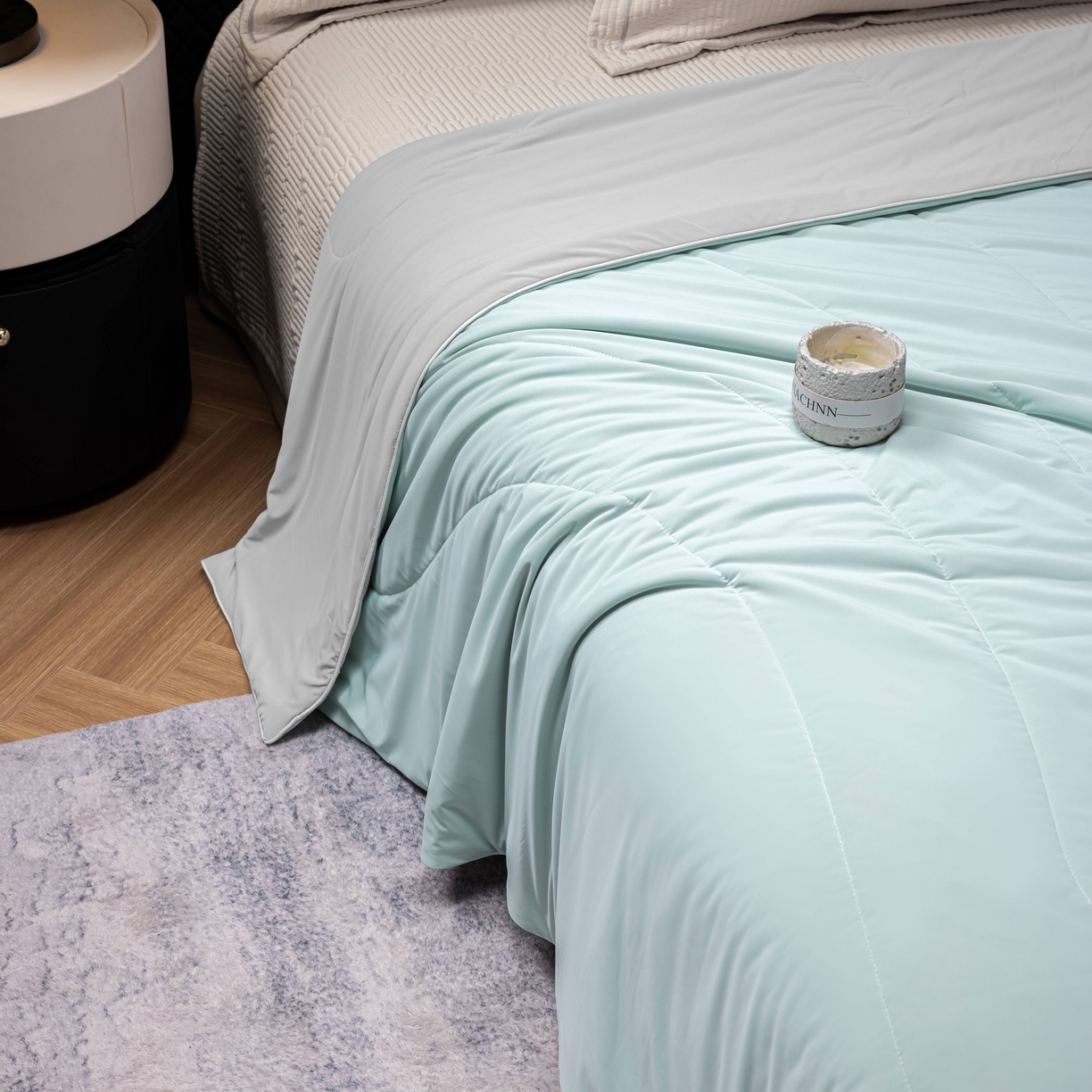 91家纺网 家纺一手货源 找家纺 丽卡家纺 2026新款缪斯莱赛尔天丝夏被空调被夏凉被 蓝色