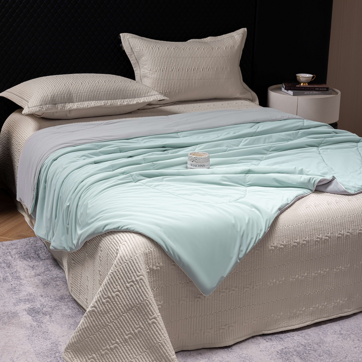 91家纺网 家纺一手货源 找家纺 （总）丽卡家纺 2026新款冰萃锦氨零度凉感夏被空调被夏凉被