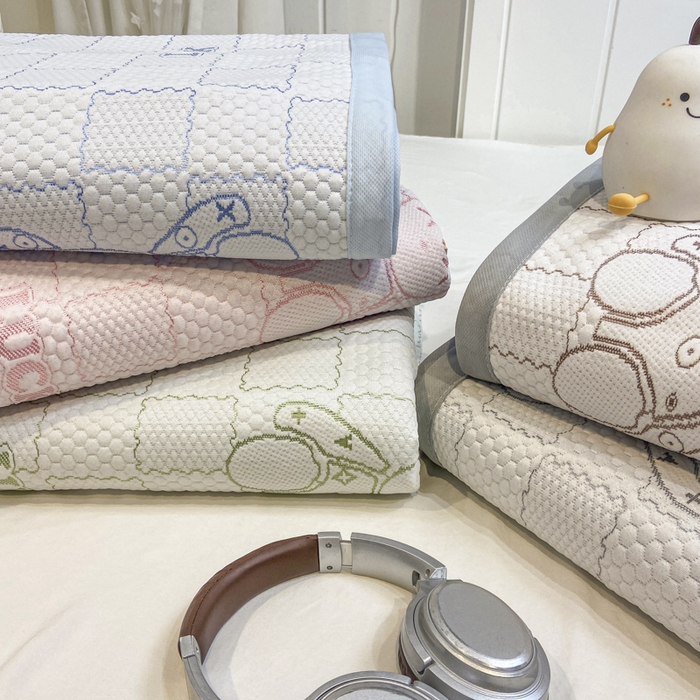 春寻家纺 2026春夏新款A类凉感凉豆豆提花凉席席子 床席款组合图仅供展示不可下单