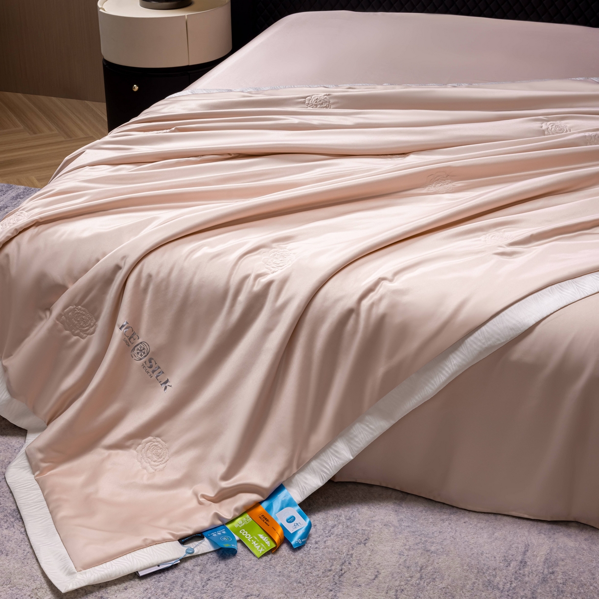 91家纺网 家纺一手货源 找家纺 丽卡家纺 2026新款缪斯莱赛尔天丝夏被空调被夏凉被 粉色