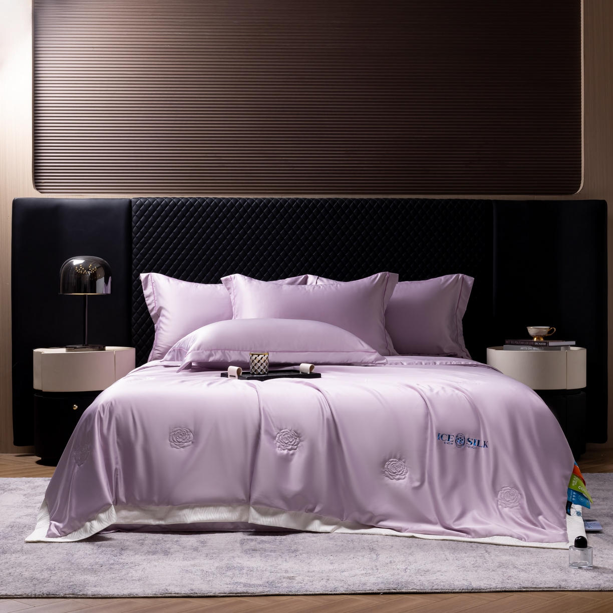91家纺网 家纺一手货源 找家纺 丽卡家纺 2026新款缪斯莱赛尔天丝夏被空调被夏凉被 紫色