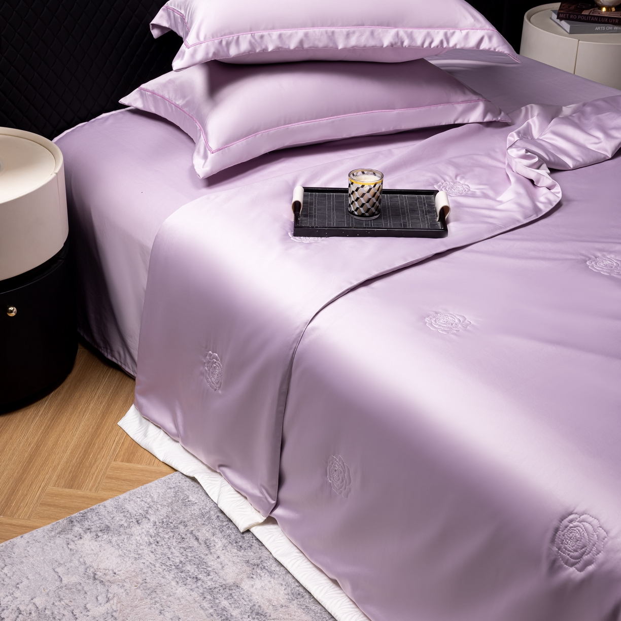 91家纺网 家纺一手货源 找家纺 丽卡家纺 2026新款缪斯莱赛尔天丝夏被空调被夏凉被 紫色