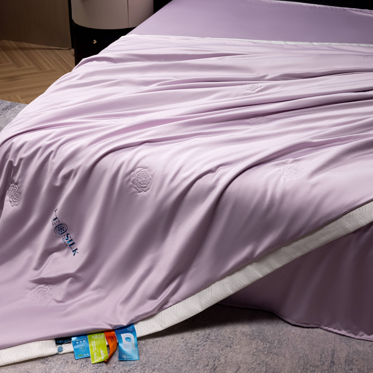 91家纺网 家纺一手货源 找家纺 丽卡家纺 2026新款缪斯莱赛尔天丝夏被空调被夏凉被 紫色