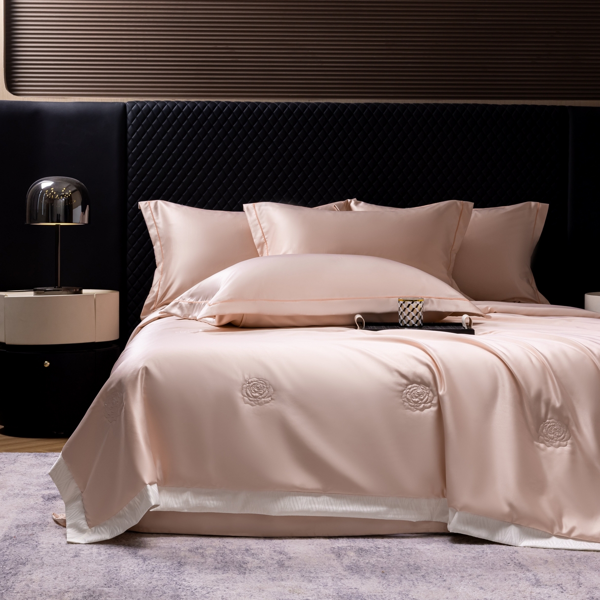 91家纺网 家纺一手货源 找家纺 丽卡家纺 2026新款缪斯莱赛尔天丝夏被空调被夏凉被 粉色