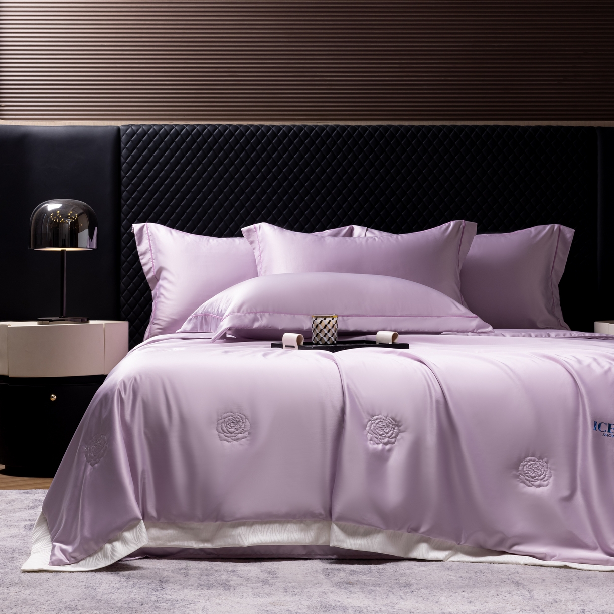 91家纺网 家纺一手货源 找家纺 丽卡家纺 2026新款缪斯莱赛尔天丝夏被空调被夏凉被 紫色