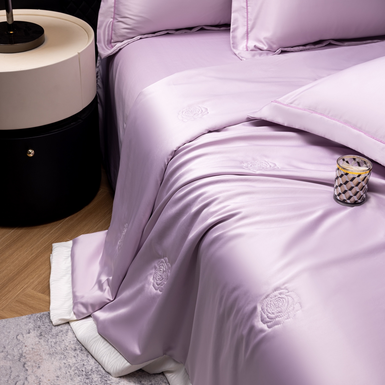 91家纺网 家纺一手货源 找家纺 丽卡家纺 2026新款缪斯莱赛尔天丝夏被空调被夏凉被 紫色