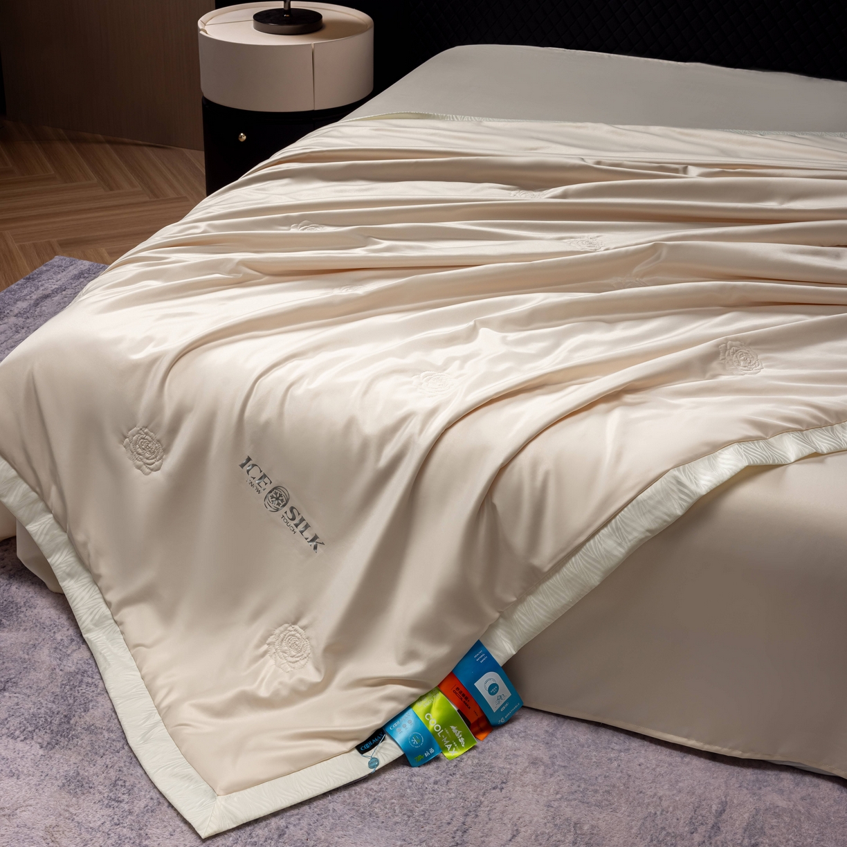 91家纺网 家纺一手货源 找家纺 丽卡家纺 2026新款缪斯莱赛尔天丝夏被空调被夏凉被 驼色