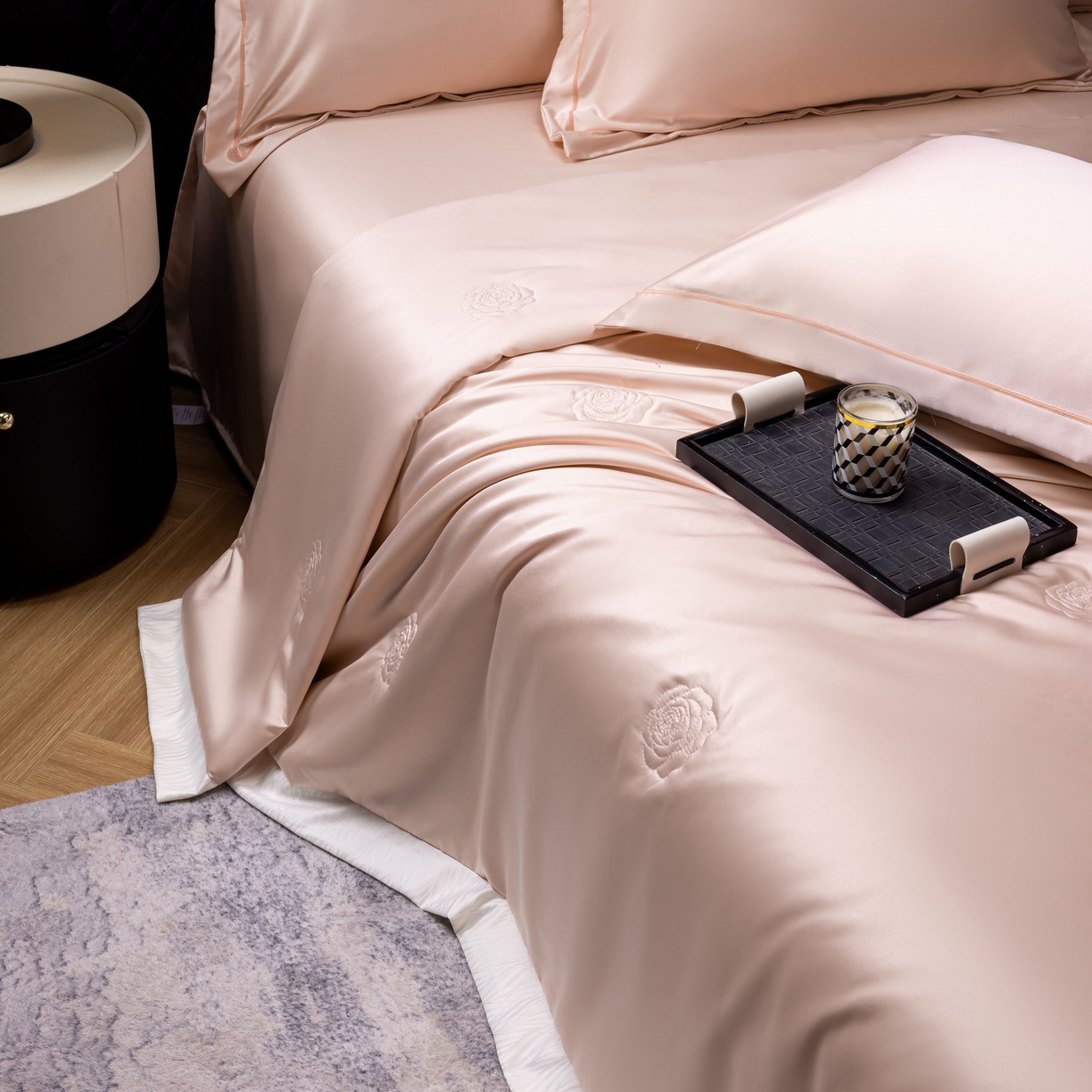 91家纺网 家纺一手货源 找家纺 丽卡家纺 2026新款缪斯莱赛尔天丝夏被空调被夏凉被 粉色