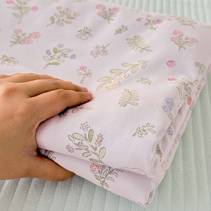 91家纺网 家纺一手货源 找家纺 家贝爱 2026新款云感棉单被套被套单件 花笺小兔