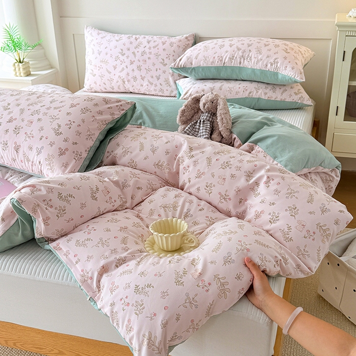 91家纺网 家纺一手货源 找家纺 家贝爱 2026新款云感棉单被套被套单件 花笺小兔