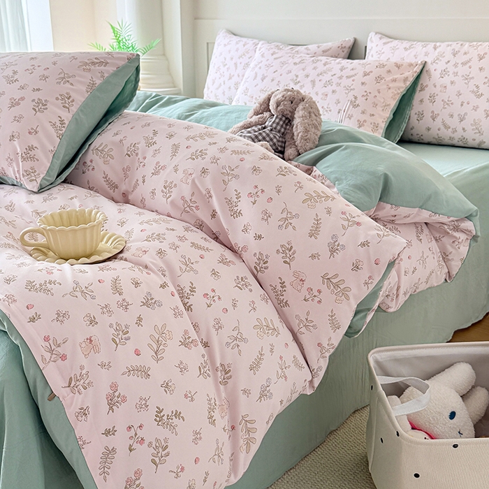 91家纺网 家纺一手货源 找家纺 家贝爱 2026新款云感棉单被套被套单件 花笺小兔