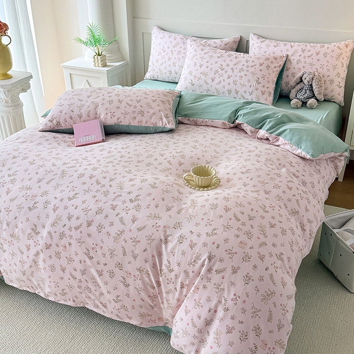 91家纺网 家纺一手货源 找家纺 家贝爱 2026新款云感棉单被套被套单件 花笺小兔