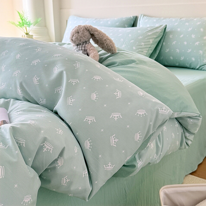 91家纺网 家纺一手货源 找家纺 家贝爱 2026新款云感棉单被套被套单件 小皇冠