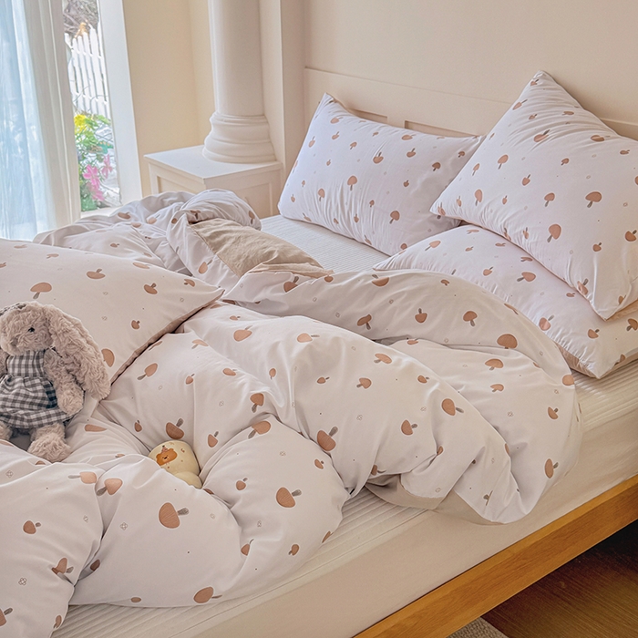 91家纺网 家纺一手货源 找家纺 家贝爱 2026新款云感棉单被套被套单件 白蘑菇园