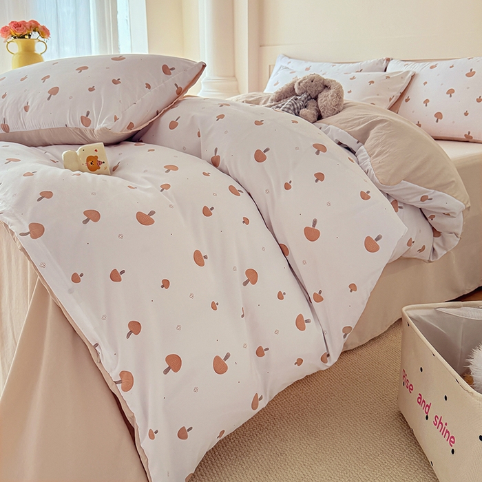 91家纺网 家纺一手货源 找家纺 家贝爱 2026新款云感棉单被套被套单件 白蘑菇园