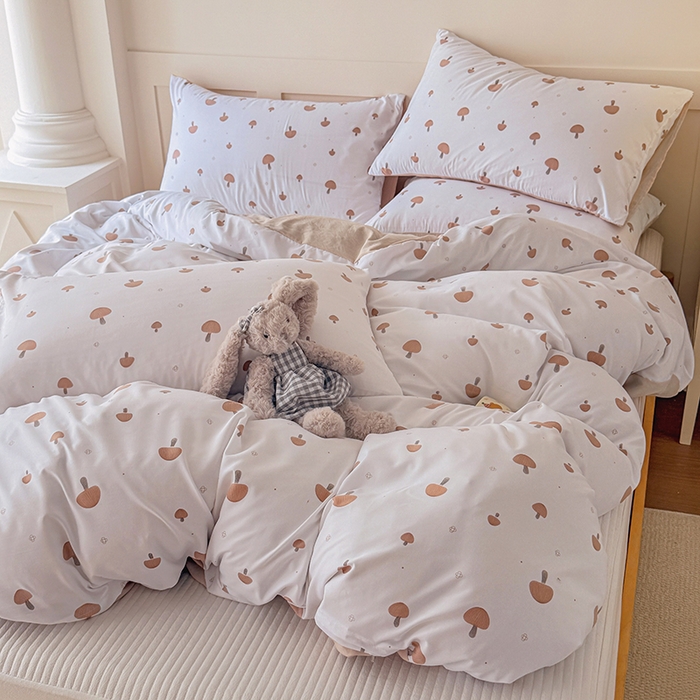 91家纺网 家纺一手货源 找家纺 家贝爱 2026新款云感棉单被套被套单件 白蘑菇园