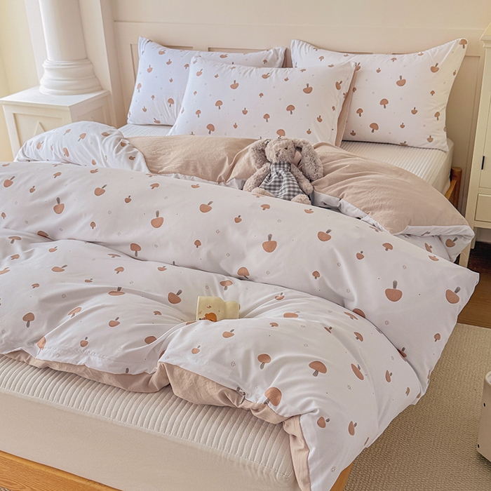 91家纺网 家纺一手货源 找家纺 家贝爱 2026新款云感棉单被套被套单件 白蘑菇园