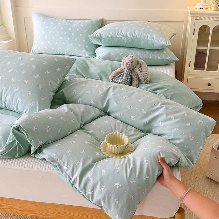 91家纺网 家纺一手货源 找家纺 家贝爱 2026新款云感棉单被套被套单件 小皇冠