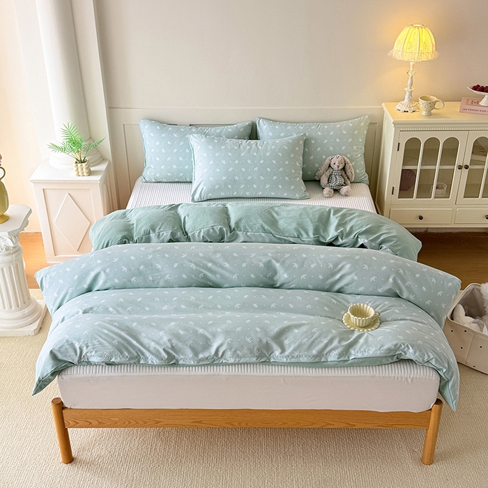 91家纺网 家纺一手货源 找家纺 家贝爱 2026新款云感棉单被套被套单件 小皇冠