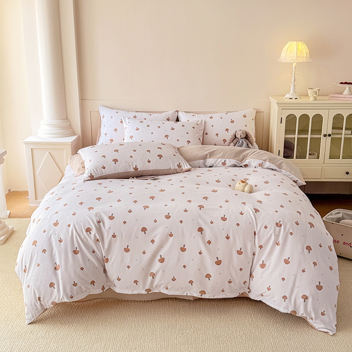 91家纺网 家纺一手货源 找家纺 家贝爱 2026新款云感棉单被套被套单件 白蘑菇园