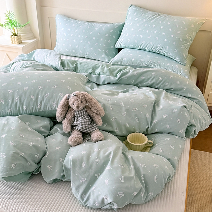 91家纺网 家纺一手货源 找家纺 家贝爱 2026新款云感棉单被套被套单件 小皇冠