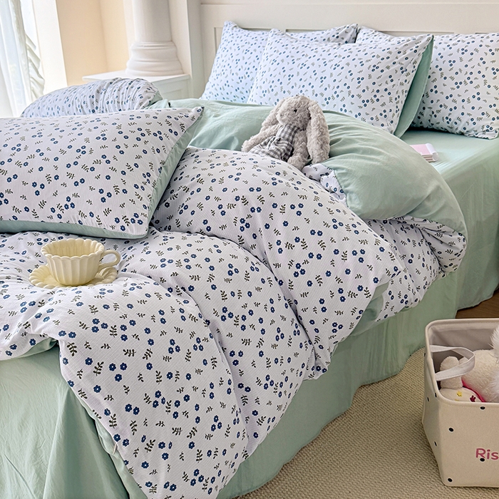 91家纺网 家纺一手货源 找家纺 家贝爱 2026新款云感棉单被套被套单件 淡墨花影