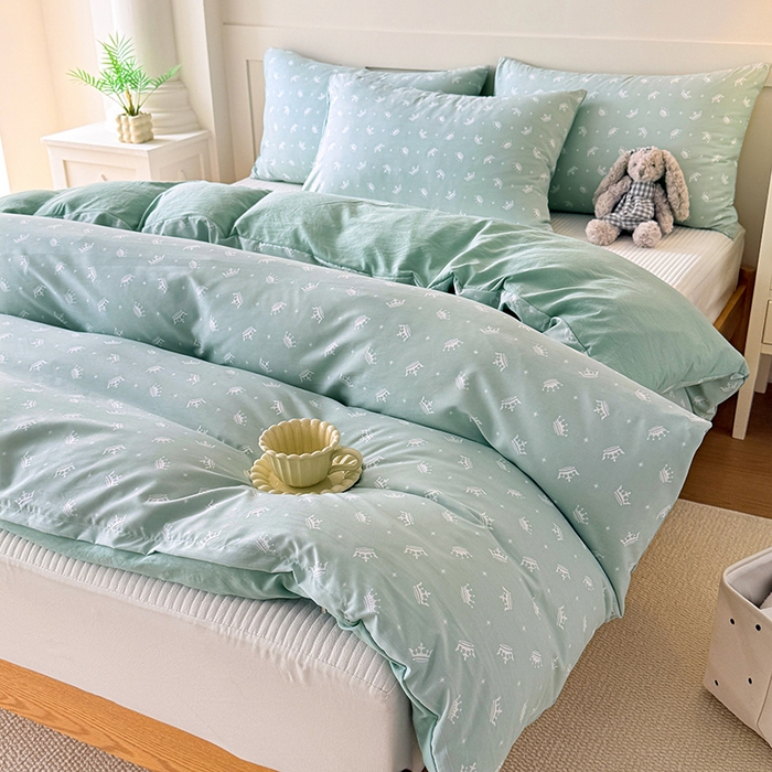 91家纺网 家纺一手货源 找家纺 家贝爱 2026新款云感棉单被套被套单件 小皇冠