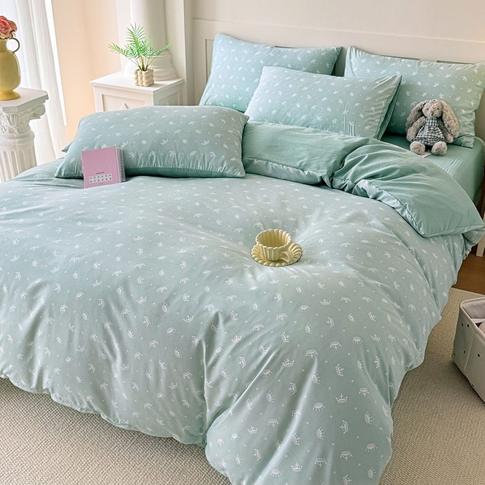 91家纺网 家纺一手货源 找家纺 家贝爱 2026新款云感棉单被套被套单件 小皇冠