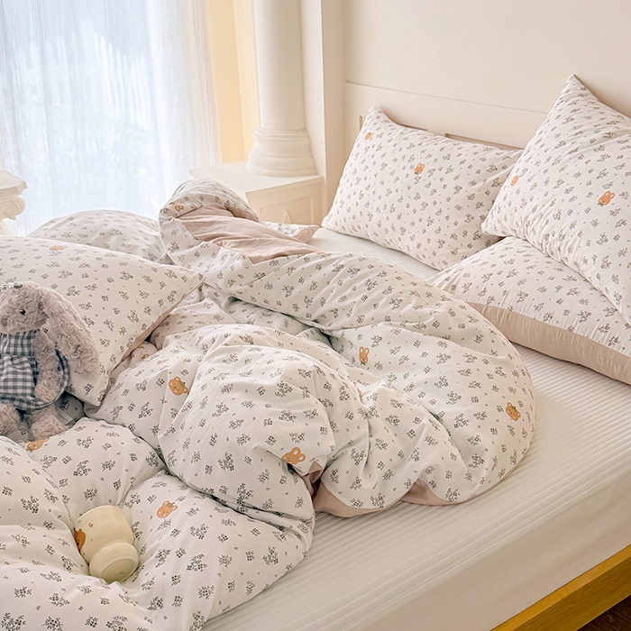 91家纺网 家纺一手货源 找家纺 家贝爱 2026新款云感棉单被套被套单件 花漾童梦