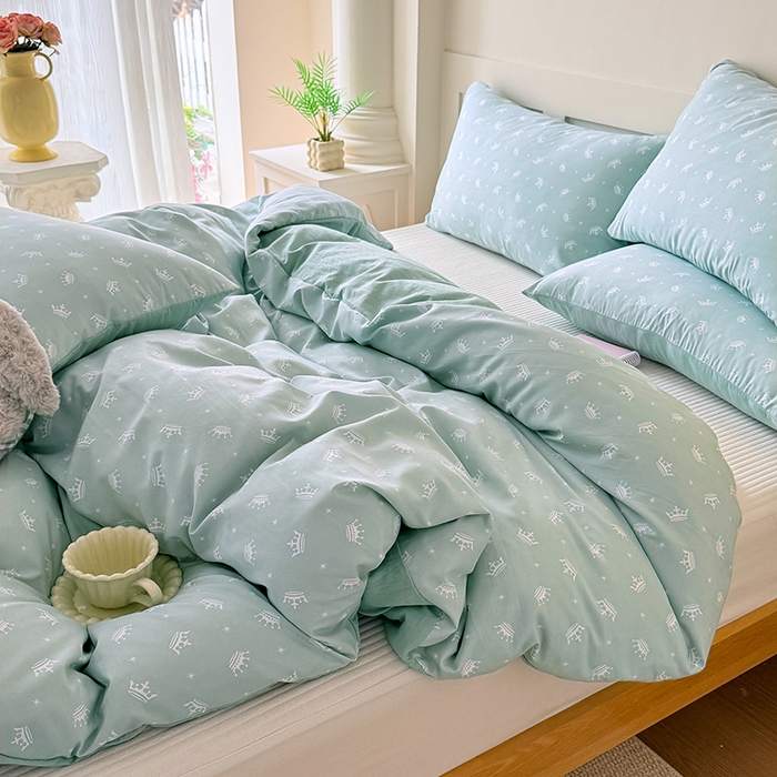 91家纺网 家纺一手货源 找家纺 家贝爱 2026新款云感棉单被套被套单件 小皇冠