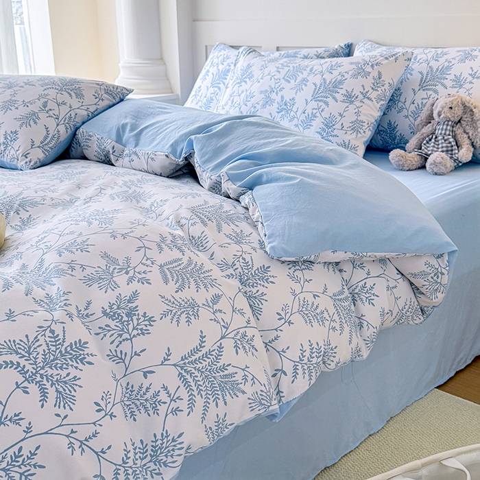 家贝爱 2026新款云感棉单被套被套单件 叶繁幽兰