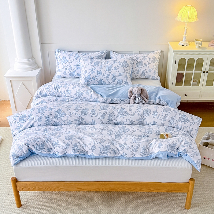 91家纺网 家纺一手货源 找家纺 家贝爱 2026新款云感棉单被套被套单件 叶繁幽兰