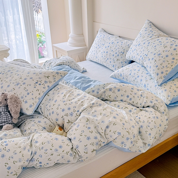 91家纺网 家纺一手货源 找家纺 家贝爱 2026新款云感棉单被套被套单件 小兰花