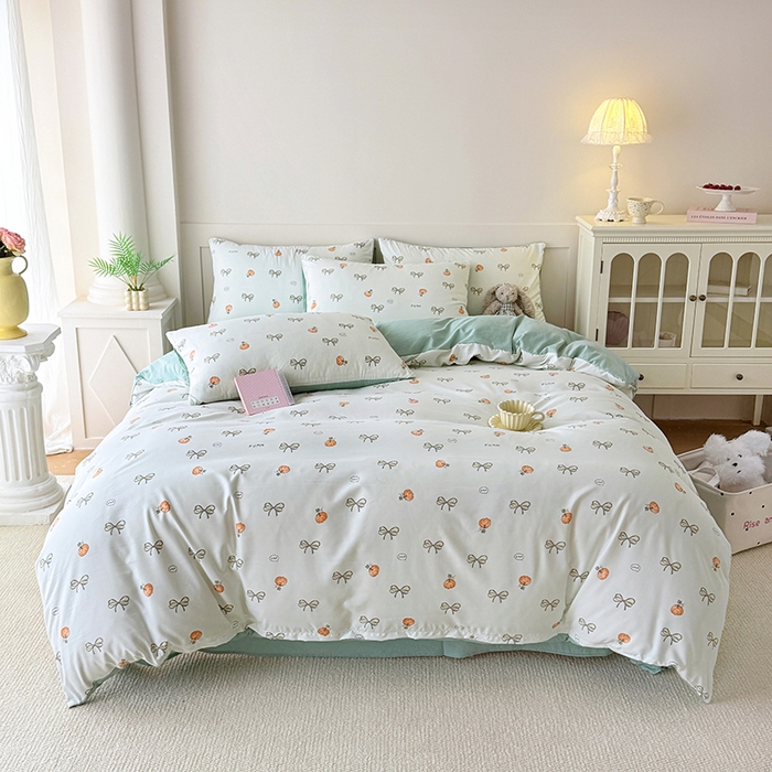 91家纺网 家纺一手货源 找家纺 家贝爱 2026新款云感棉单被套被套单件 南瓜翩翩