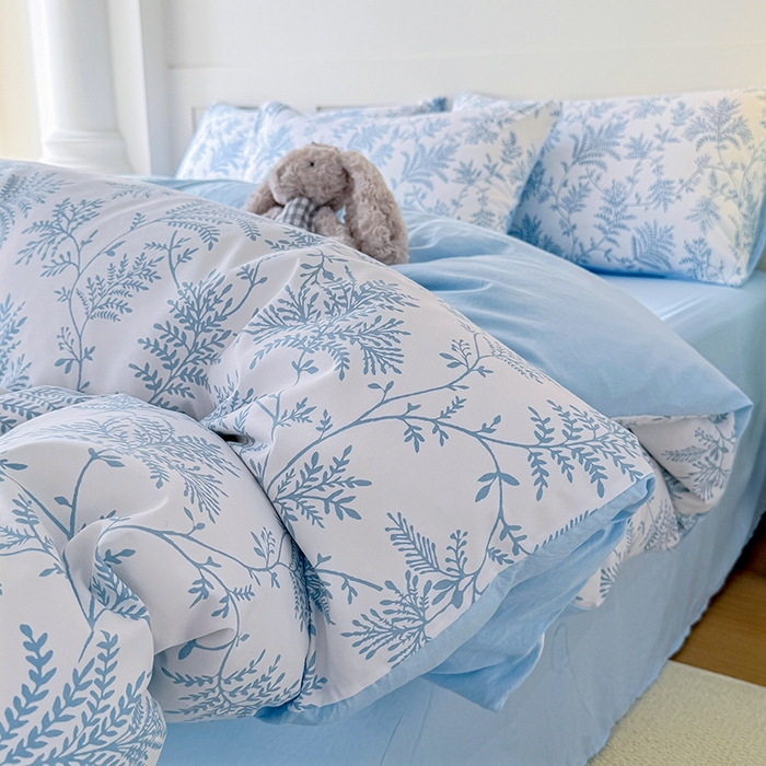 91家纺网 家纺一手货源 找家纺 家贝爱 2026新款云感棉单被套被套单件 叶繁幽兰