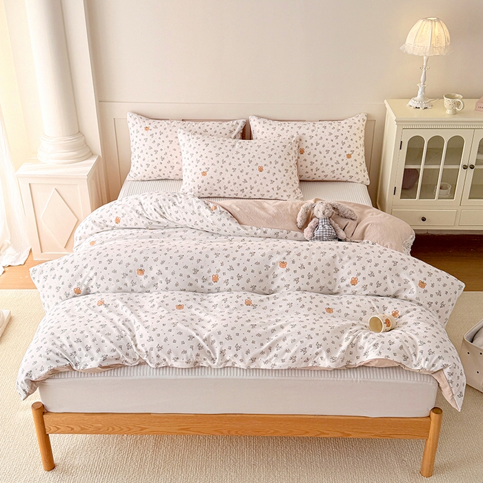 91家纺网 家纺一手货源 找家纺 家贝爱 2026新款云感棉单被套被套单件 花漾童梦