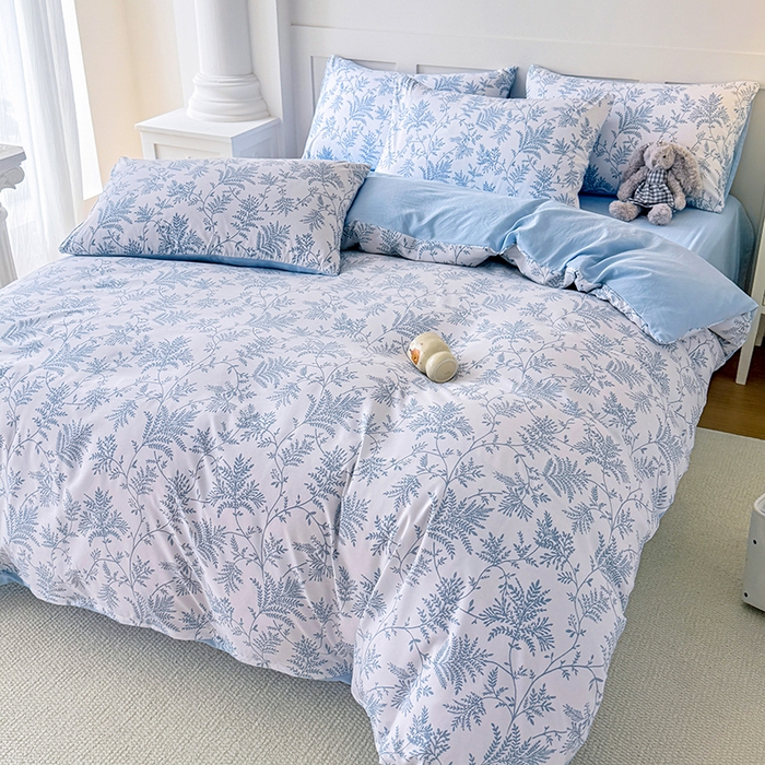 91家纺网 家纺一手货源 找家纺 家贝爱 2026新款云感棉单被套被套单件 叶繁幽兰