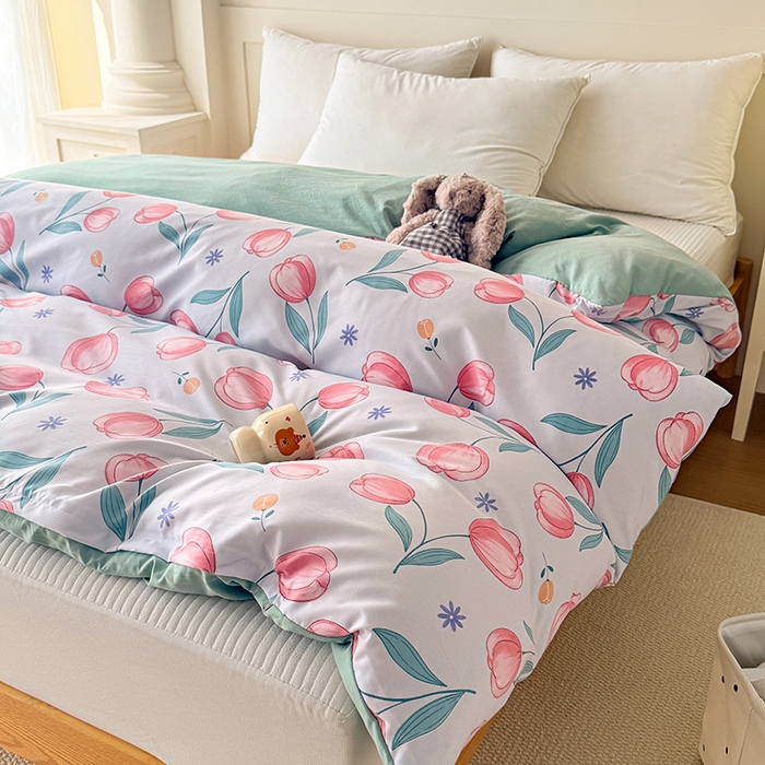 91家纺网 家纺一手货源 找家纺 家贝爱 2026新款云感棉单被套被套单件 郁郁花香