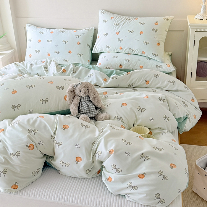 91家纺网 家纺一手货源 找家纺 家贝爱 2026新款云感棉单被套被套单件 南瓜翩翩